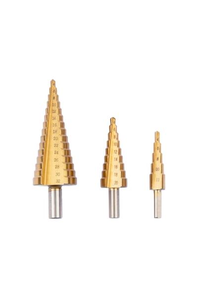 PARKSIDE Set of 3 step cone drill bits, 4-32mm,