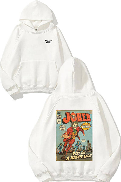 THEWERT Copertă pentru benzi desenate Joker Design Spate cu imprimeu Alb cu g...