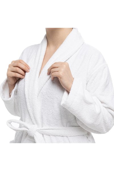 Saret Home Bukle Bathrobe, Shawl Bathrobe, 100% Cotton Bathrobe