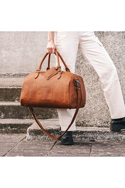 The Chesterfield Brand The Chesterfield Brand unisex travel bag, soft leather, Liam, Cognac brown