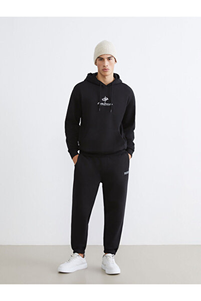 LC Waikiki Ανδρικό χοντρό φούτερ με με τύπωμα τσέπες καγκουρό