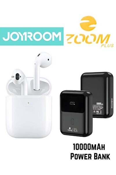 Zoom Plus سماعة Joyroom T03S اللاسلكية + باور بانك 10,000 مللي أمبير