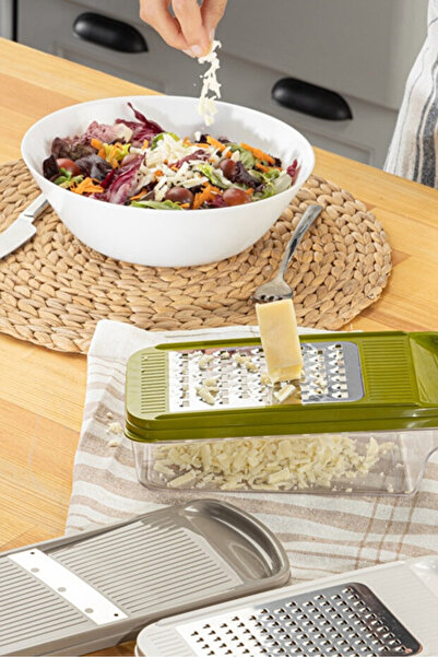 LeylArt Multiprep Mandolin Rende Seti – 3 Başlık Ve Hazneli Kapaklı Tasarım