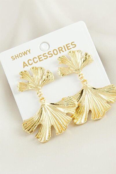 ZERO LAND Lvsqvr Leaf Trend (195917) Metal Earrings-Yellow