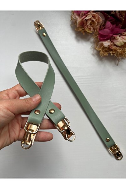 zg hobi aksesuar Gold Color Detailed Faux Leather Handle for Knitted Bags