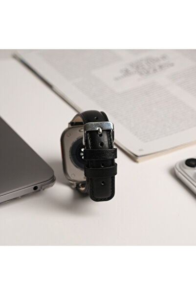 Apple Watch Ultra 3 / Ultra 2 / Ultra Uyumlu 49 mm Hakiki Deri Kordon – El Yapımı Kayış