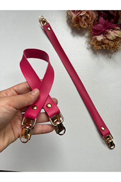 zg hobi aksesuar Örgü Çantalar İçin Gold Renk Detaylı Suni Deri Sap