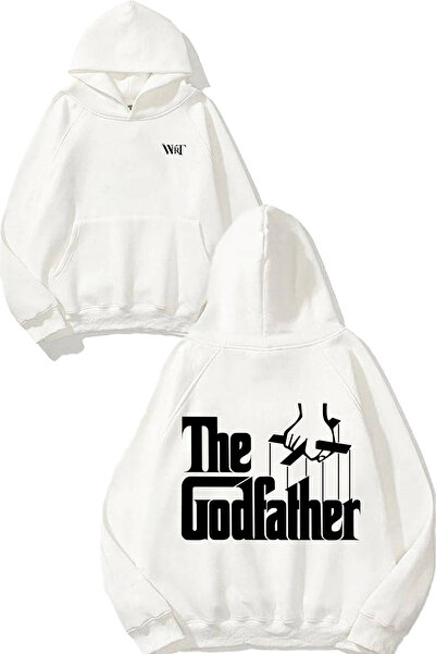 THEWERT Σχεδιασμός γράμματος The Godfather Sırt με τύπωμα Λευκό με κουκούλα Φ...