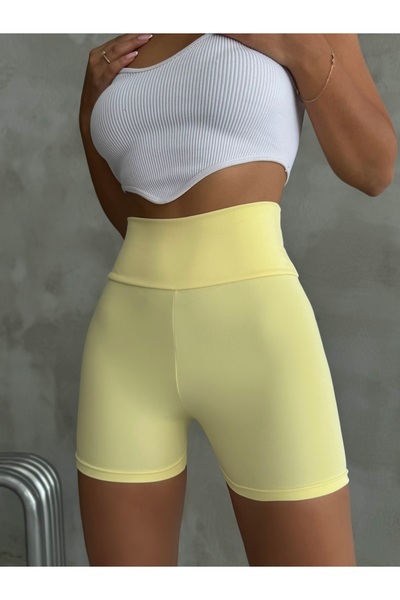 The Base Women's Daffodil Yellow Shaping / Sculpting Super Mini High Waist Leggings