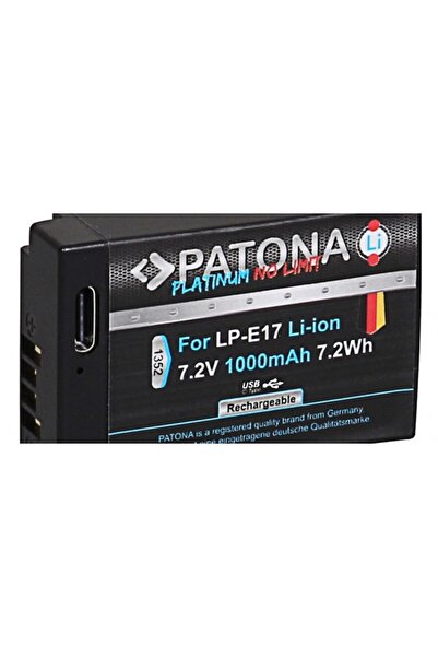 Patona Baterie Platinum LP-E17 USB-C 1000mAh pentru Canon EOS RP/77D/200D/750...