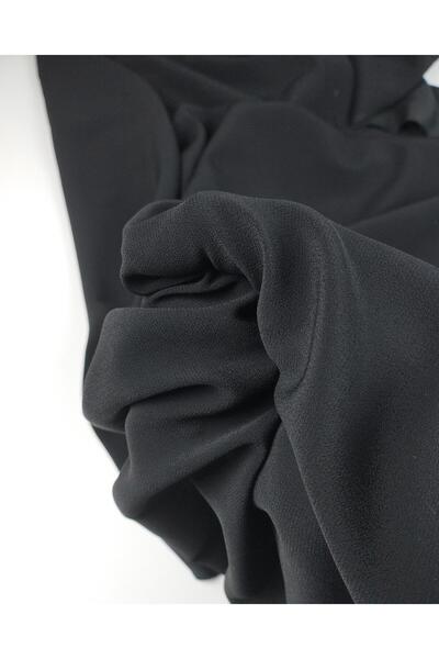 Kumaş Parça Telali Crepe Fabric in Black Color (Width 120 cm X Length 270 cm)