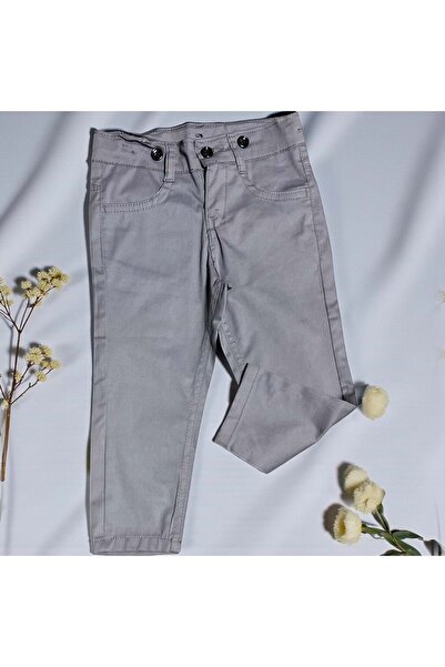RİNDO KİDS Classic Cut Slim Gabardine Pants Gray