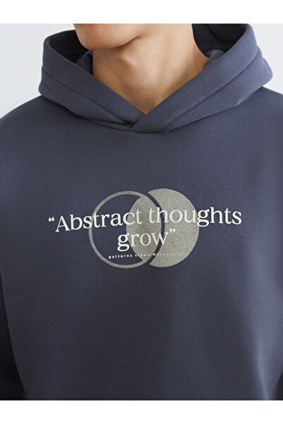 LC Waikiki με τύπωμα Ανδρικό χοντρό φούτερ με κουκούλα