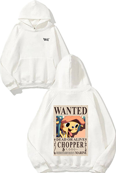 THEWERT Chopper Wanted Design Rucsac cu imprimeu Alb cu glugă Swea tricou
