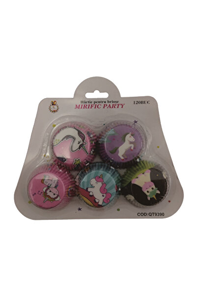 Mirific Party Set de 120 de forme multicolore pentru cupcakes, unicorn