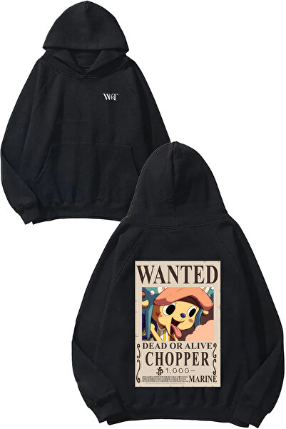 THEWERT Chopper Wanted Design Rucsac cu imprimeu Negru cu glugă Swea tricou