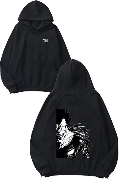 THEWERT Death Note 15 Design Spate cu imprimeu Negru cu glugă Swea tricou