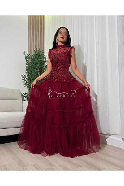 ALANOOD FASHION فستان سهرة عودي أنيق بتصميم عصري فخم