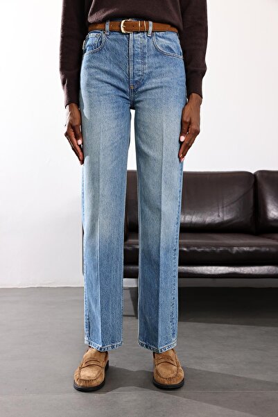 5in1Canpolat Blue High Waist Relaxed Jean