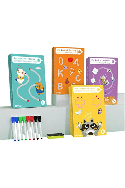 Krista Joc Montessori - Fișe reutilizabile de scris și șterge, set 4