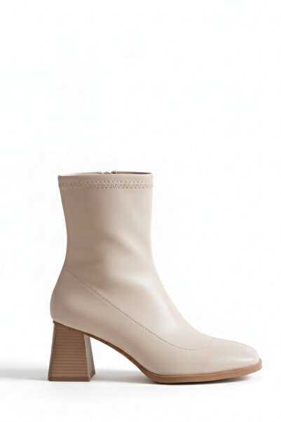 Brielfy Lumiere Stretch 5 cm Heeled Pointed Toe Zippered Women's Boots