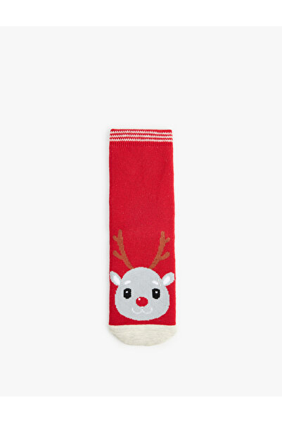 Koton Детайлни памучни чорапи с елен