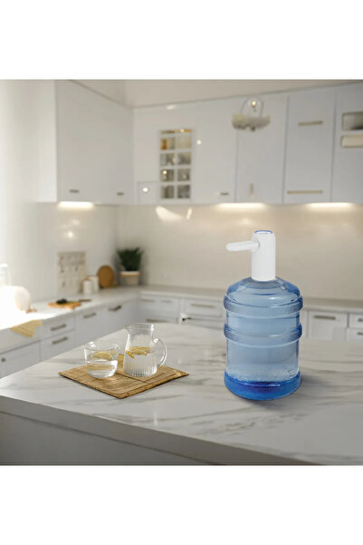 Green Lion موزع مياه قابل للطي بمضخة مياه أوتوماتيكية - أبيض