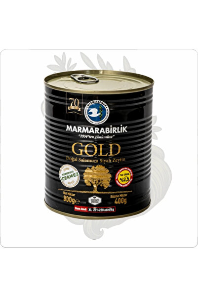 MarmaraBirlik GOLD DOĞAL SALAMURA SİYAH ZEYTİN 800 GR