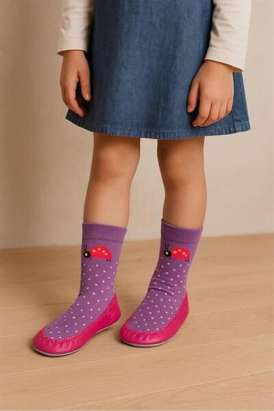 BONY SOCKS Παπούτσια για κορίτσια με σχέδιο πασχαλίτσας με μοτίβο μοκασίνι – ...