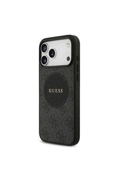 CG Mobile Guess Magsafe 4G Pu Leather Case With Round Patch & Classic Logo For iPhone 17 Pr