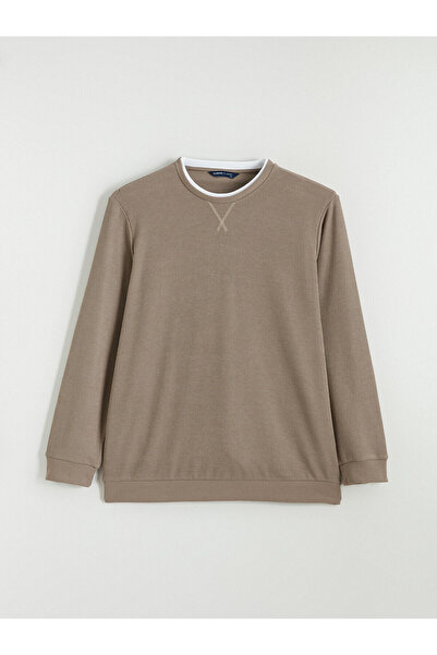LC Waikiki Plus Size Crew Neck Men's Sweatshirt