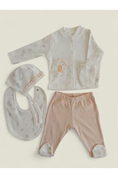 damdamin طقم خروج من المستشفى مكون من 5 قطع من القطن 100% 'بريتي جيرل' (قميص ...