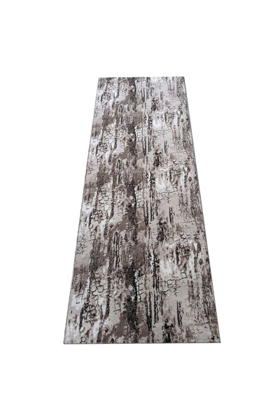 OEM Non-Slip Rug Brown with Beige, Abstract, Polyester 60 x 240 cm
