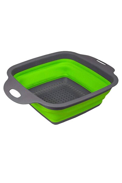 AR Foldable plastic food strainers for kitchen use, easy to store, 2-piece set