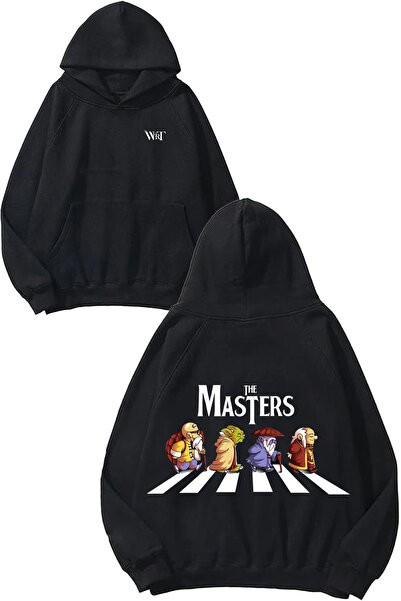 THEWERT The Masters Design Spate cu imprimeu Negru cu glugă Swea tricou