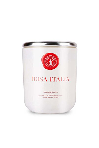 Generic شمعة "أسرار الجمال" روزا إيطاليا برائحة المسك والباتشولي | شمع الصويا الفاخر ٣٨٠ غرام