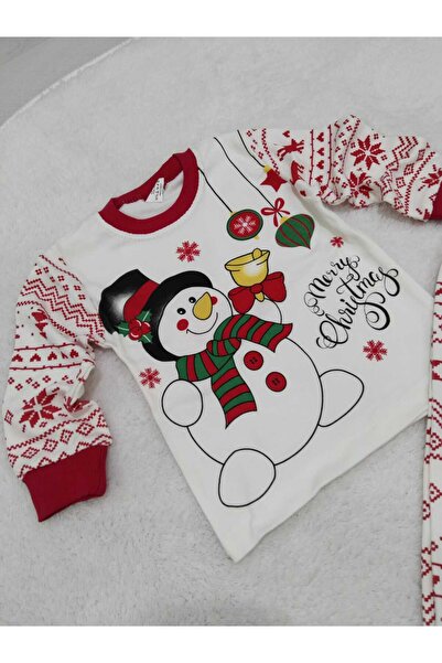 Store Snowman Patterned Unisex Pajama Set