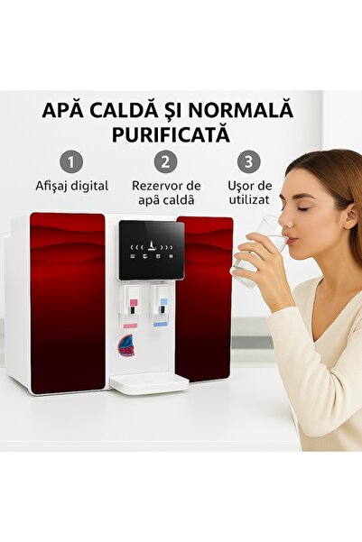 7LIFE Water Dispenser with Filtration and Digital Touch Display — Cold, Hot & Room Temperature, Filtrati