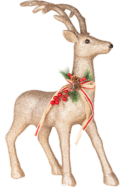 Herdekora Χριστουγεννιάτικο στολίδι, Ελάφι, Χρυσό - 61x43 cm