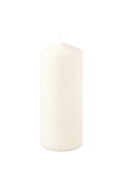 Generic Unscented Pillar Candle, Natural, 14 cm