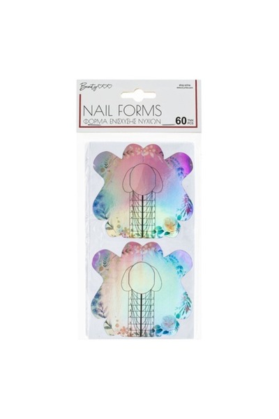 MYONNA IT & E- COMMERCE Φόρμες νυχιών μιας χρήσης, 60 τεμάχια, πολύχρωμες