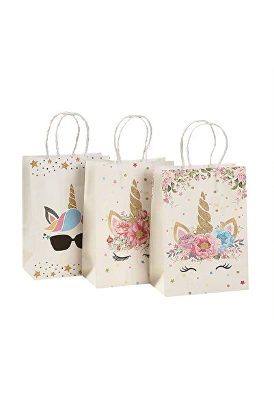 Mirific Party Set de 3 pungi cadou din hârtie multicoloră, 15 x 11 x 6 cm, un...