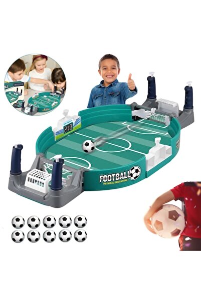 Full Abundance Mini Table Soccer Game - 57 cm, 10 Balls, Portable Foosball