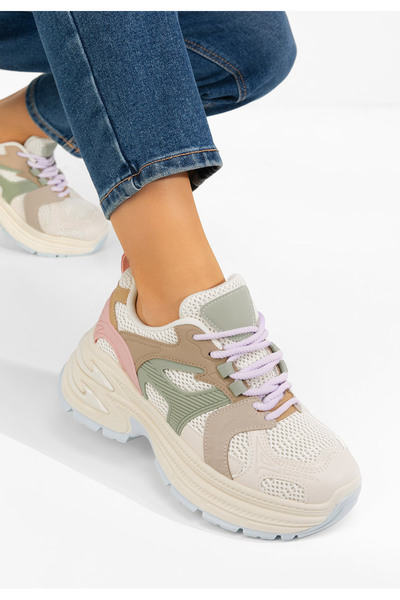 B T Shoes Sneakers cu platforma Alfredia multicolori