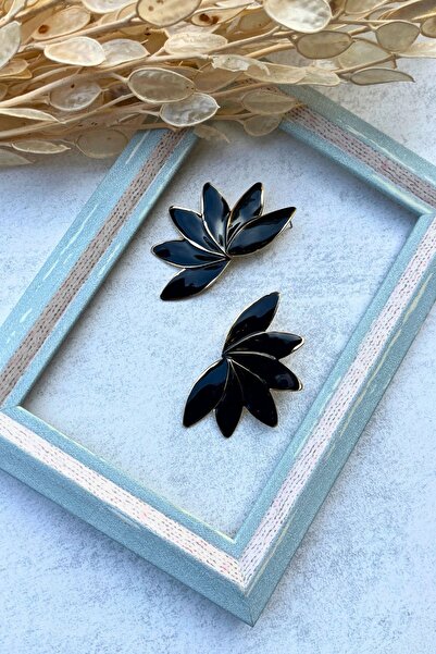 Meva Takı ve Aksesuar Burgundy Leaf Earrings I Mev'Art Collection