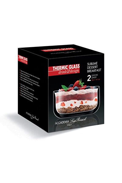 Luigi Bormioli Set of 2 Thermic Glass Sublime Dessert Bowls