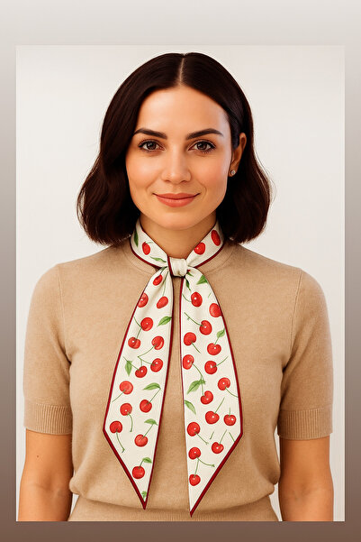 Mavi Masal Eșarfă cu model de cireșe pentru femei