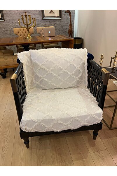 ARSEM EV TEKSTİL Armchair Cover Dream Baklava 1-Seater Armchair 100X180 cm Full Coverage Armchair Wrap Sofa Cover