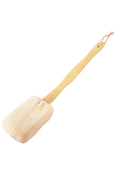 MYONNA IT & E- COMMERCE Perie de baie cu masaj Luffa, mâner din lemn, 40 cm