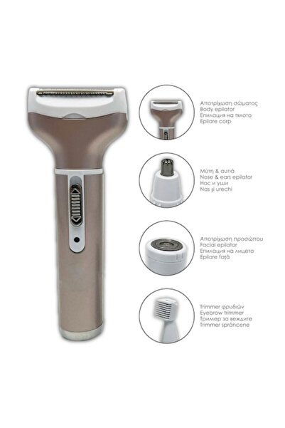 MYONNA IT & E- COMMERCE Omnia Rechargeable Electric Shaver 4-in-1, 400mAh, White/Pink